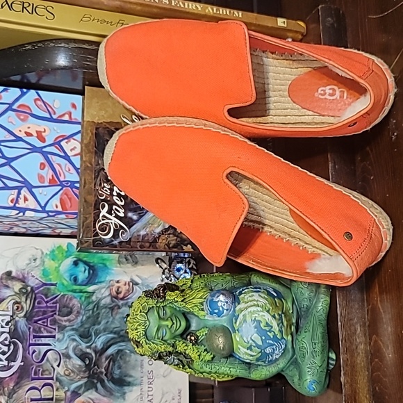 UGG Shoes - 🅶 UGG Sandrinne Hazard Orange Canvas Shoes